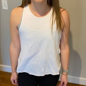 Fabletics White twist back top Size XS